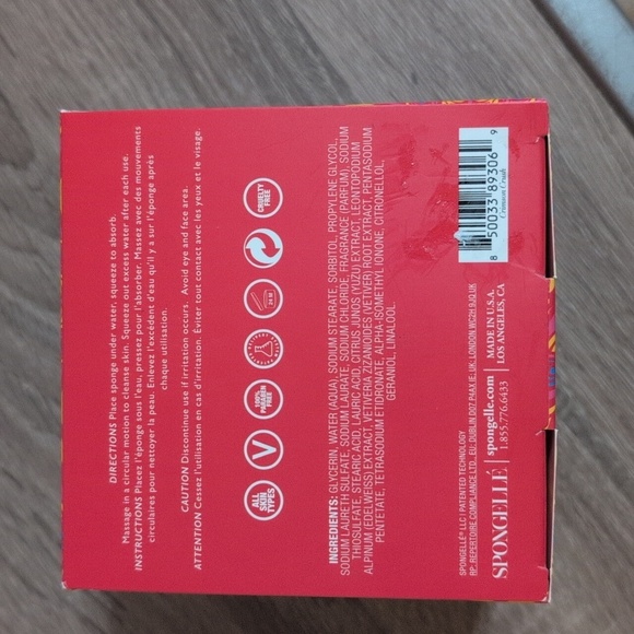 Spongelle Crimson Crush Infused Body Buffers-Set of 2 - Picture 3 of 4